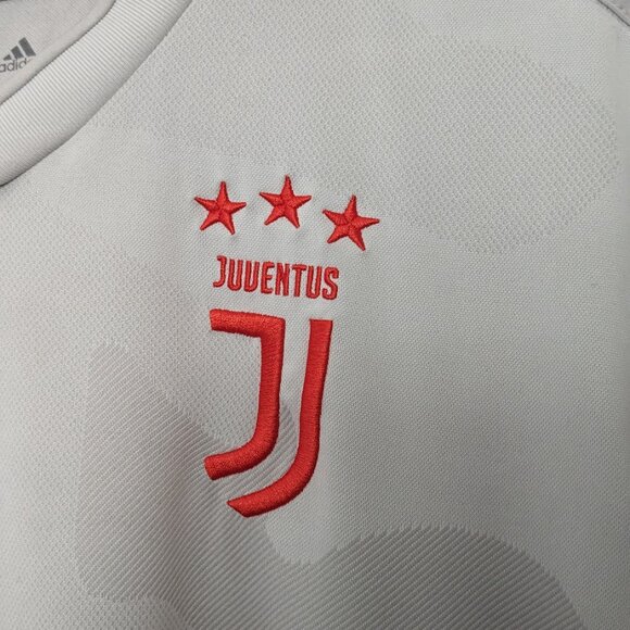 Adidas Juventus Jeep Climalite 2019-2020 Away Soccer Jersey light Gray Camo Sz L - Picture 3 of 8